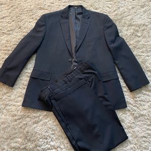Men’s Haggar Pinstriped Suit